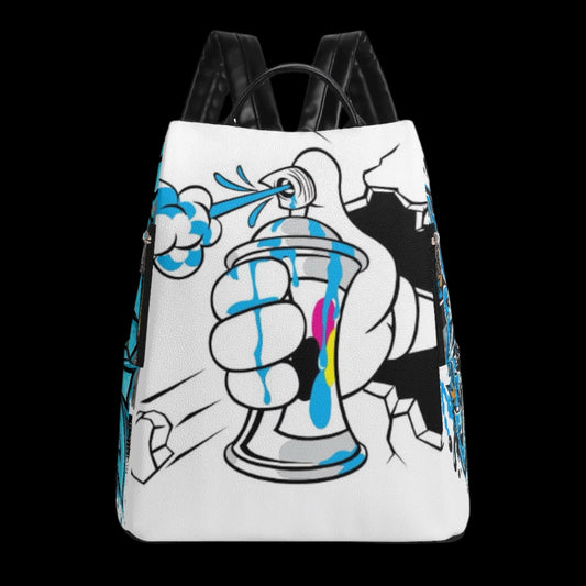 Street Fresco. (Leather Daypack)