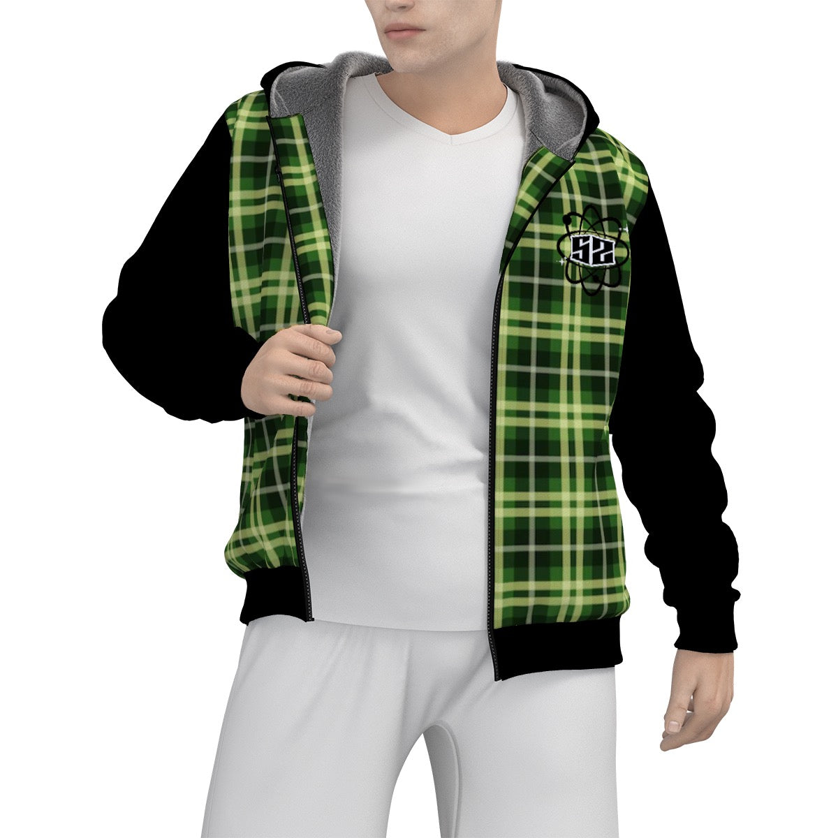 Sherpa Fleece Zip Up Hoodie