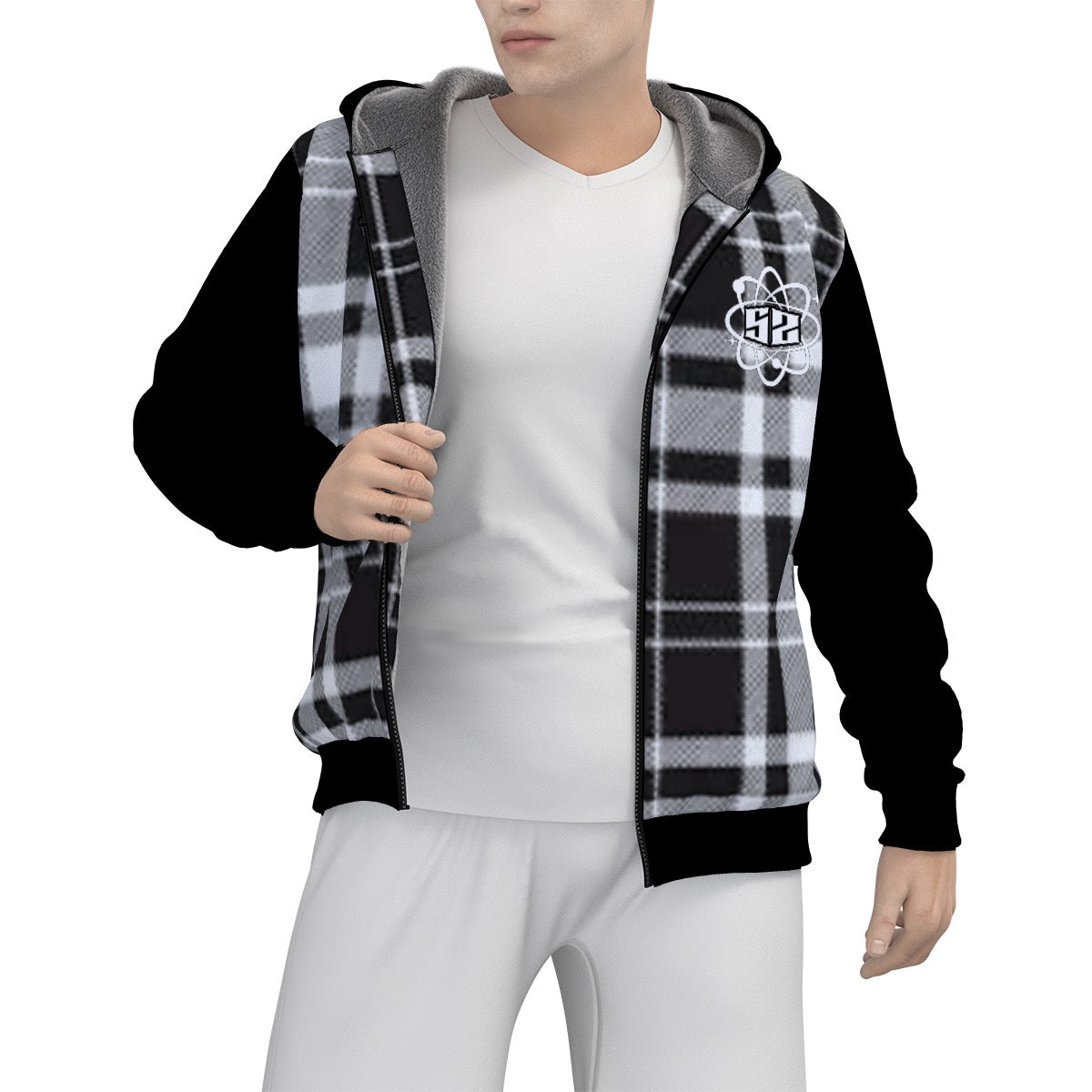 Sherpa Fleece Zip Up Hoodie