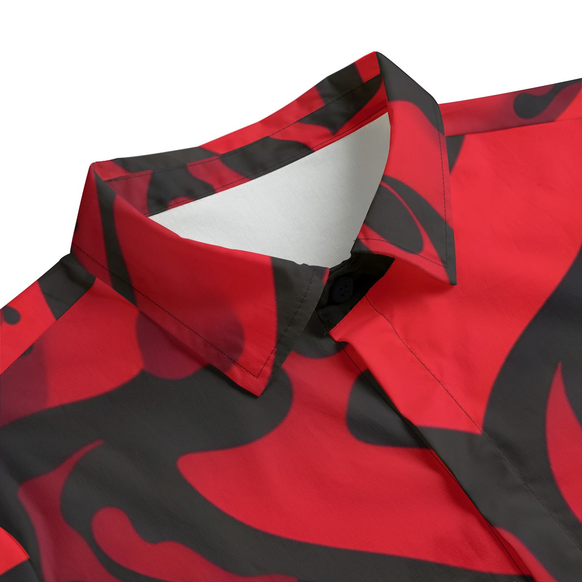 Lapel Collar Shirt With Concealed Placket