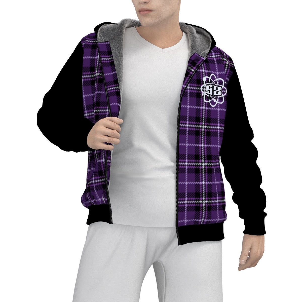 Sherpa Fleece Zip Up Hoodie