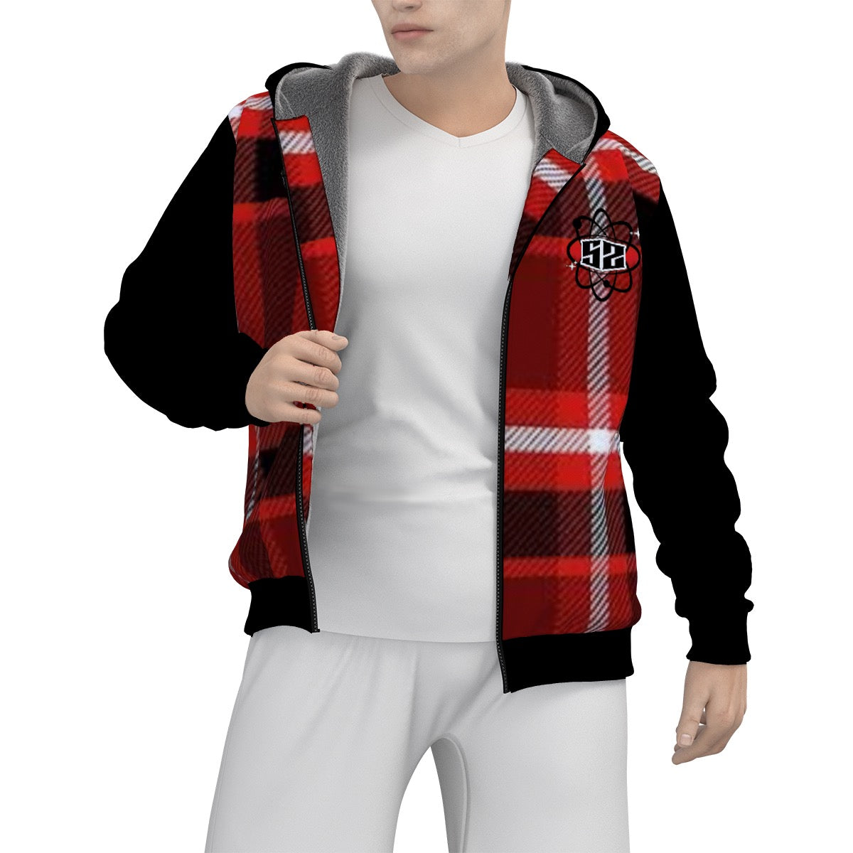 Sherpa Fleece Zip Up Hoodie