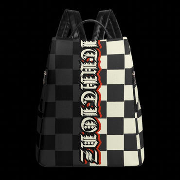 Graphite Plaid. (Leather Daypack)