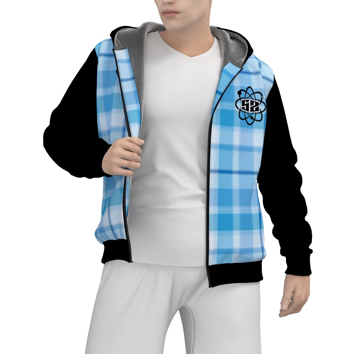 Sherpa Fleece Zip Up Hoodie