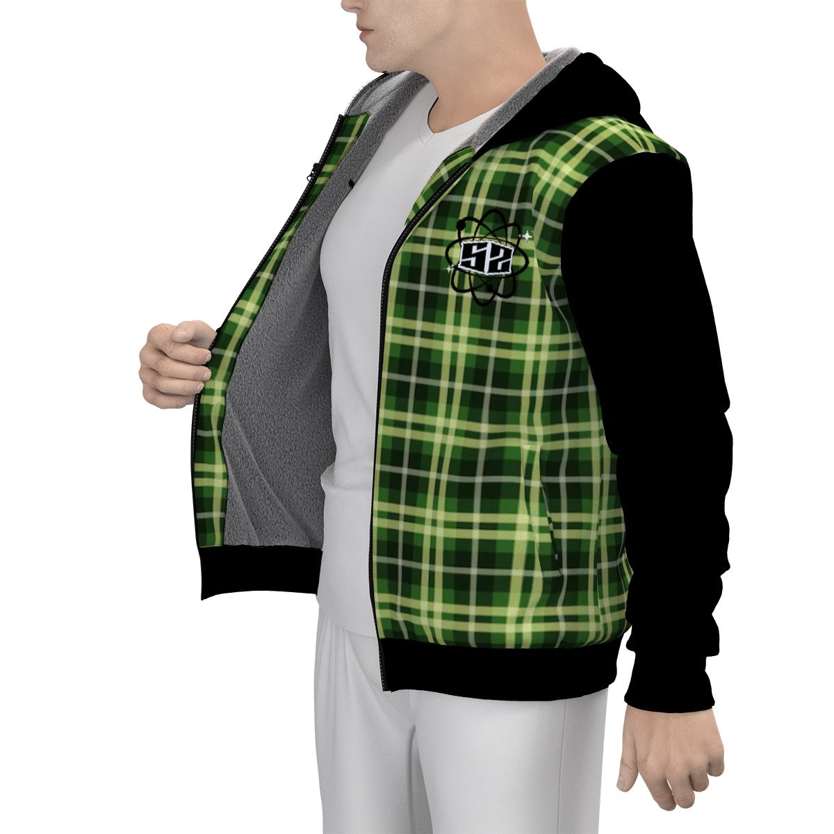 Sherpa Fleece Zip Up Hoodie