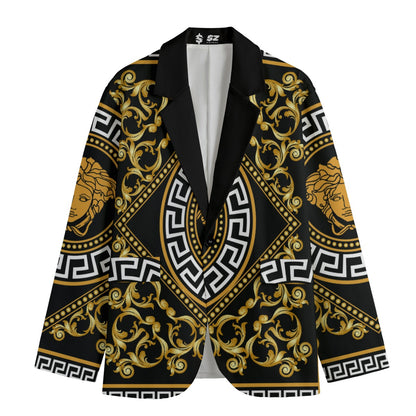 Flat Lapel Collar Blazer