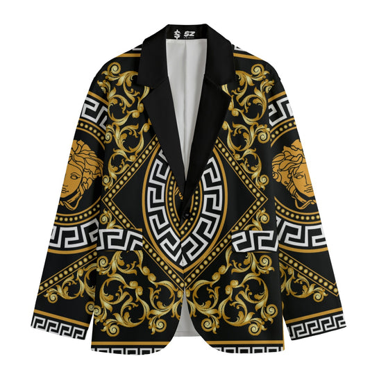 Flat Lapel Collar Blazer