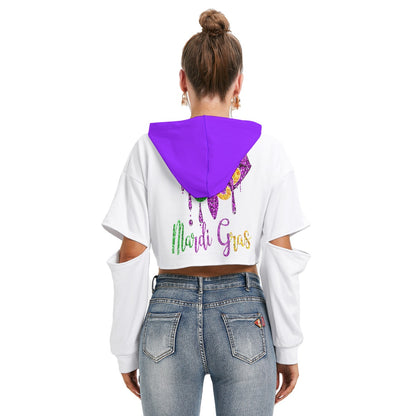 Mardi Gras Hoodie With Hollow Out Sleeve