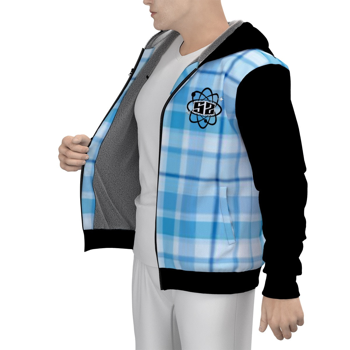 Sherpa Fleece Zip Up Hoodie