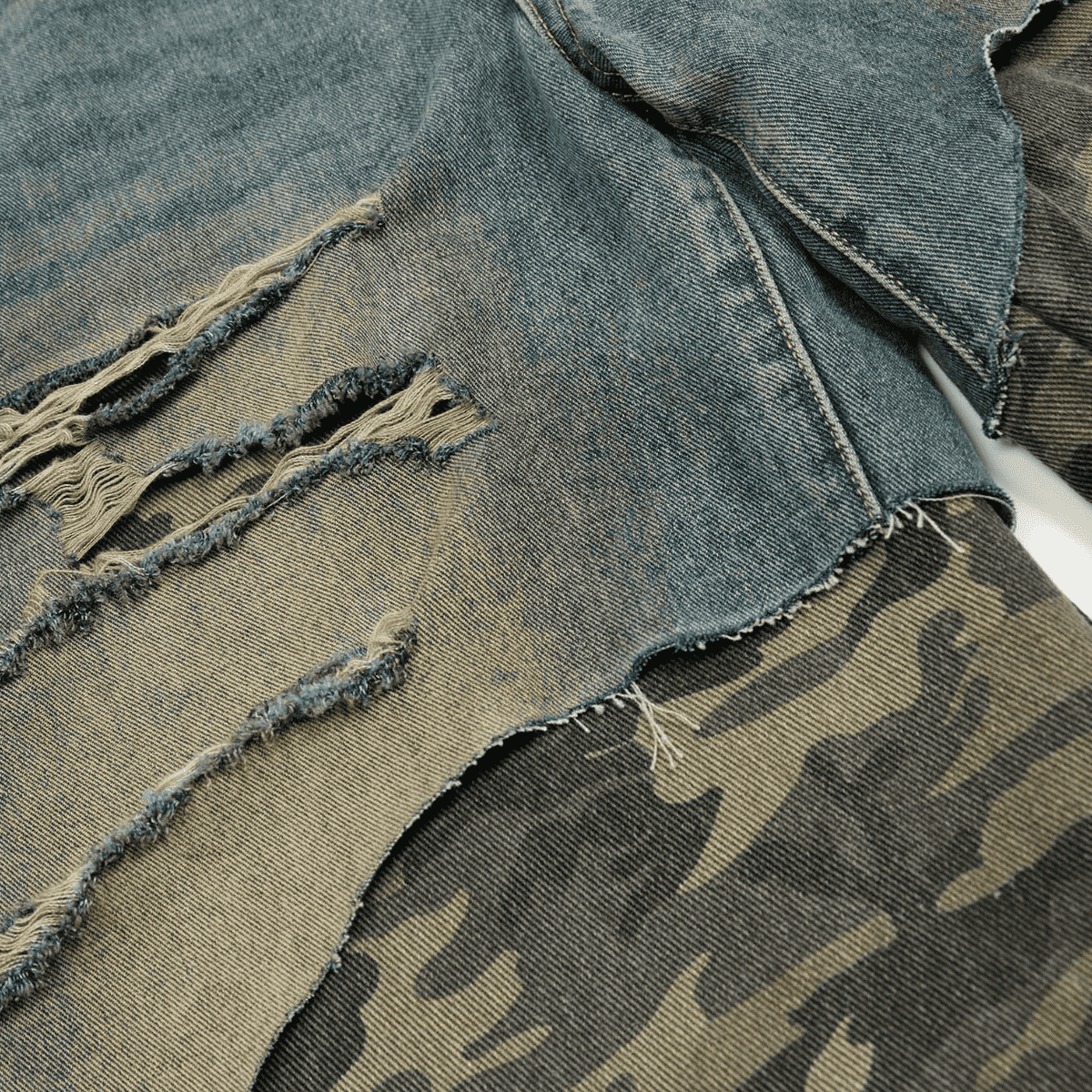 Camouflage Denim Shorts