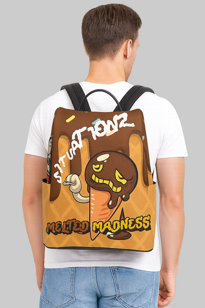 Melted Madness. (Leather Daypack)