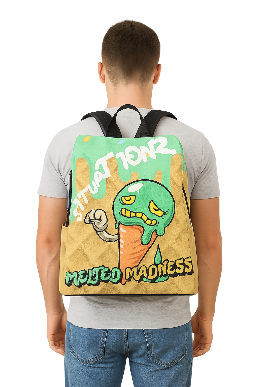 Melted Madness, (Leather Daypack)