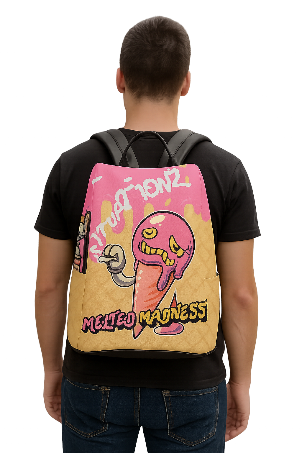 Melted Madness. (Leather Daypack)