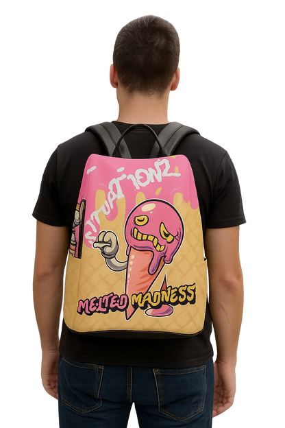 Melted Madness. (Leather Daypack)