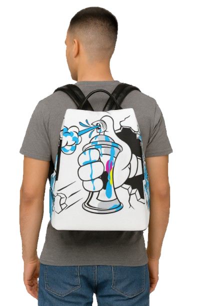 Street Fresco. (Leather Daypack)