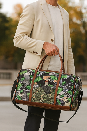 Monopolistic. (Leather Duffle Bag)