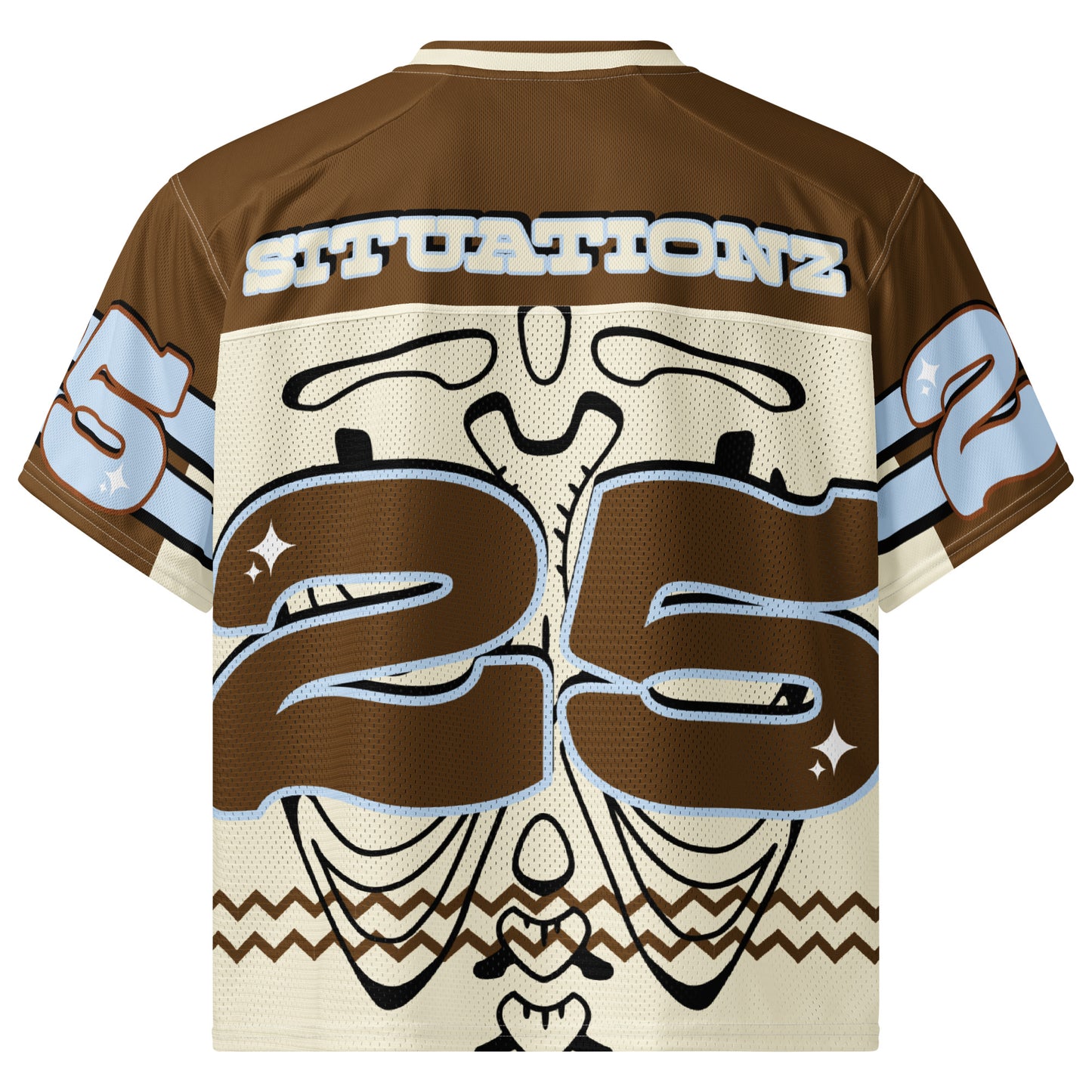 Cocoa Ice. Boxy football jersey