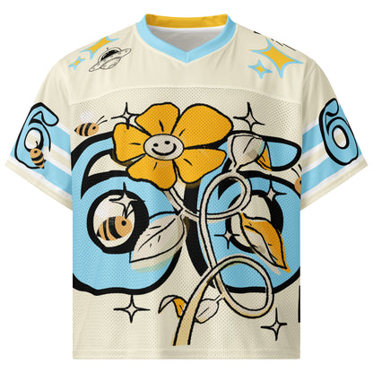 Golden Bloom. Boxy football jersey