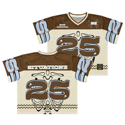 Cocoa Ice. Boxy football jersey