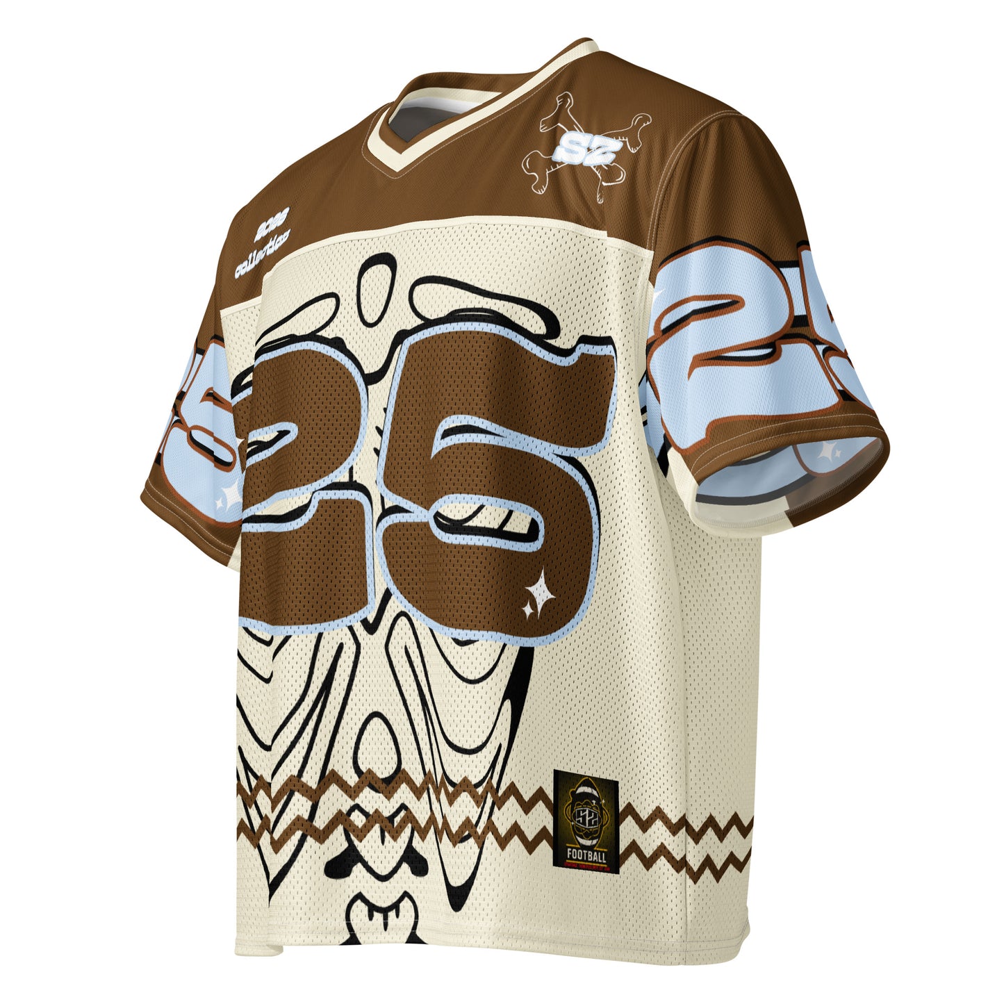 Cocoa Ice. Boxy football jersey