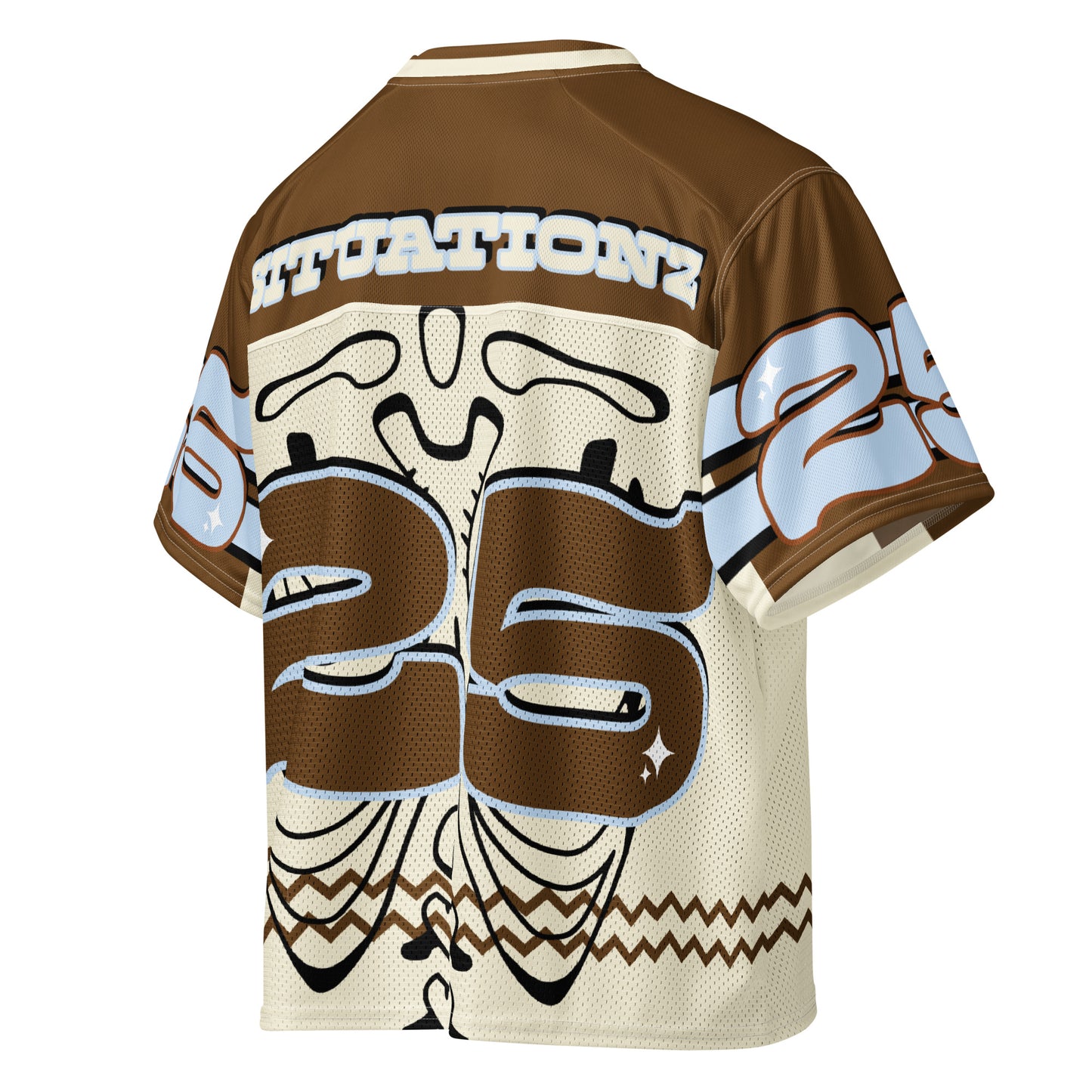 Cocoa Ice. Boxy football jersey