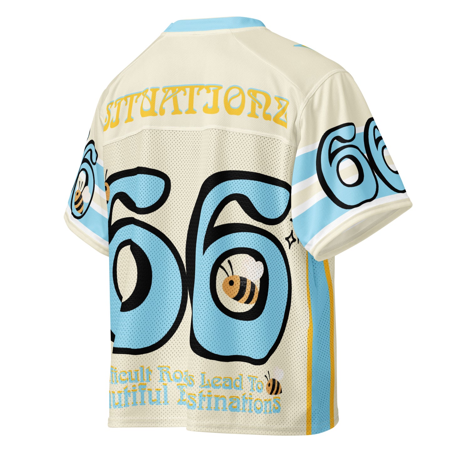 Golden Bloom. Boxy football jersey