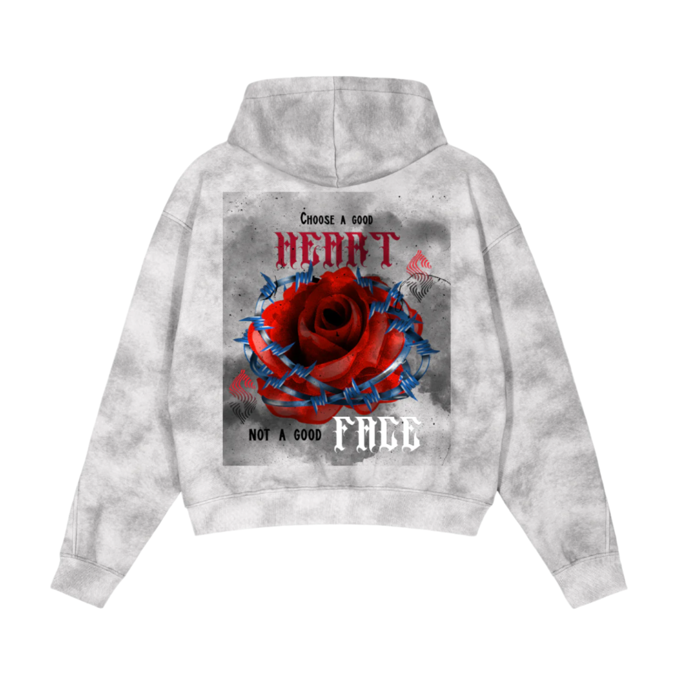 Dirty Washed Boxy Zip-up Hoodie