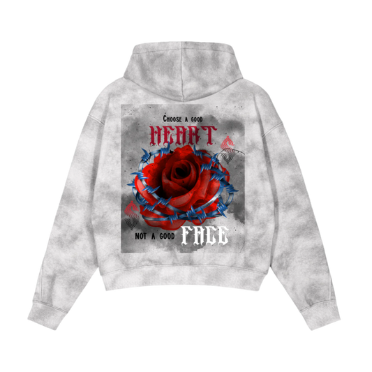 Dirty Washed Boxy Zip-up Hoodie