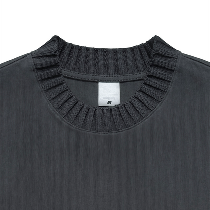 Knitted Round Neck Shirt 2 Color